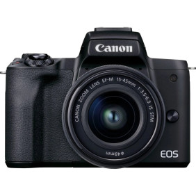 Canon EOS M50 Mark II 24.1 Megapixel Mirrorless Camera with Lens, 0.59", 1.77", Black