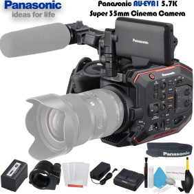 Panasonic AU-EVA1 Compact 5.7K Super 35mm Cinema Camera W/ Deluxe Cleaning Set and More.